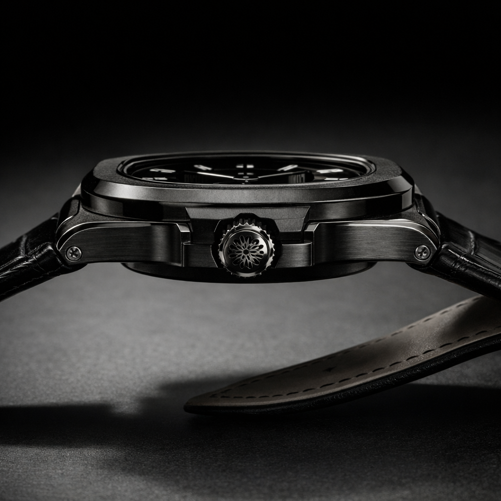 Patek Philippe Midnight Black Executive Leather Watch