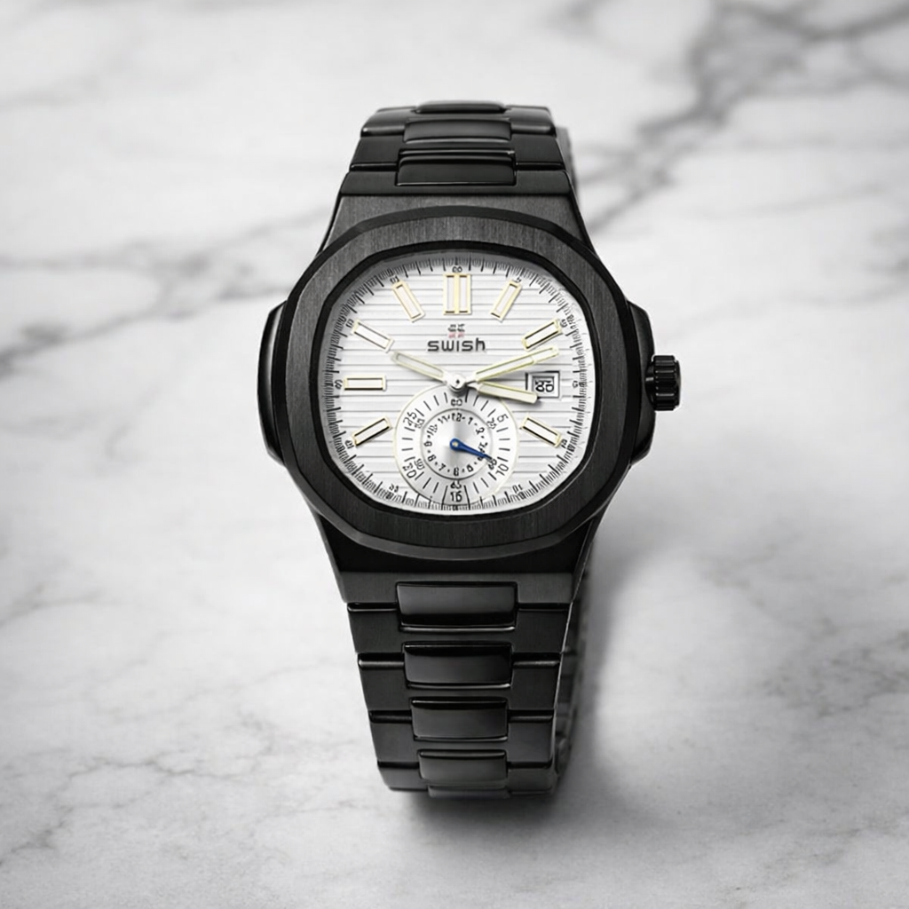 SWISH Luxury Stainless Steel Smart Watch for Men – Black Edition