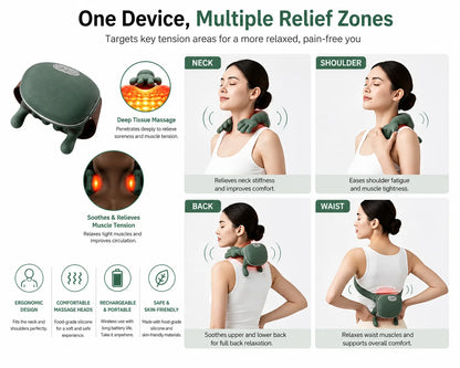 Smart Neck & Shoulder Rechargeable Massager – Relax Anytime, Anywhere