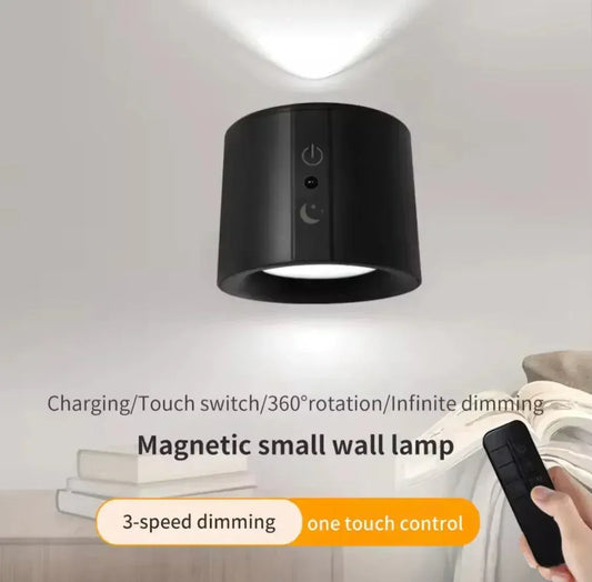 360° Rotating LED Wall Lamp with Remote Control – Adjustable Modern Wall Light