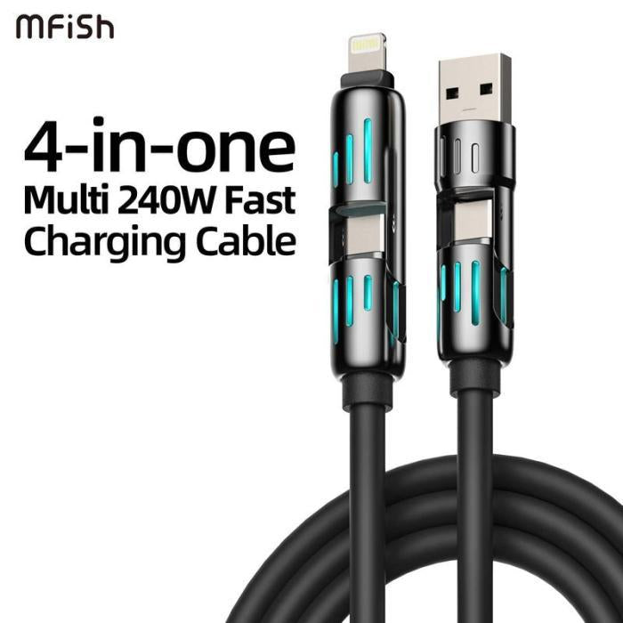 4-in-1 Multi USB Charging Cable ( Random Color )