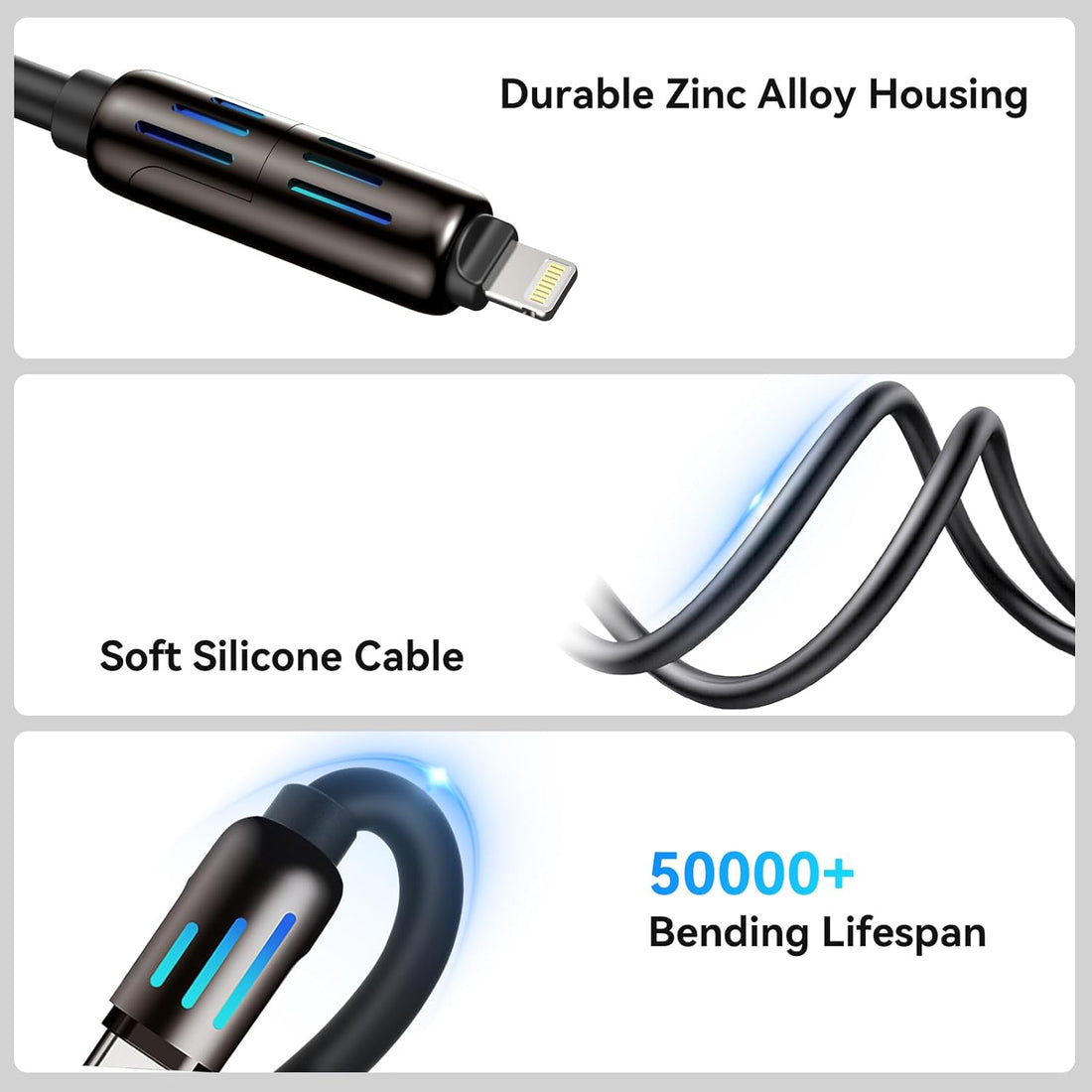 4-in-1 Multi USB Charging Cable ( Random Color )