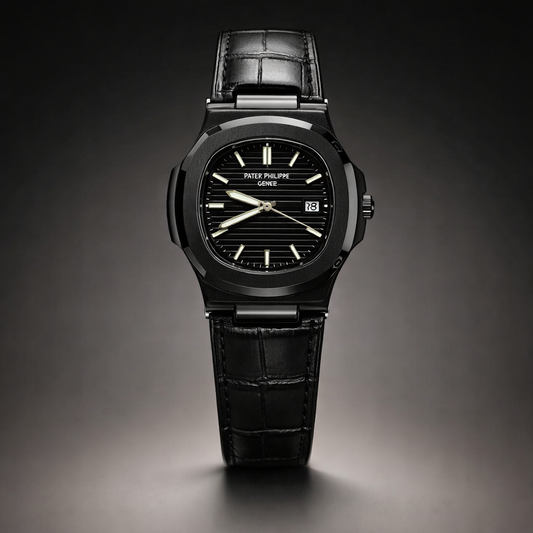 Patek Philippe Midnight Black Executive Leather Watch