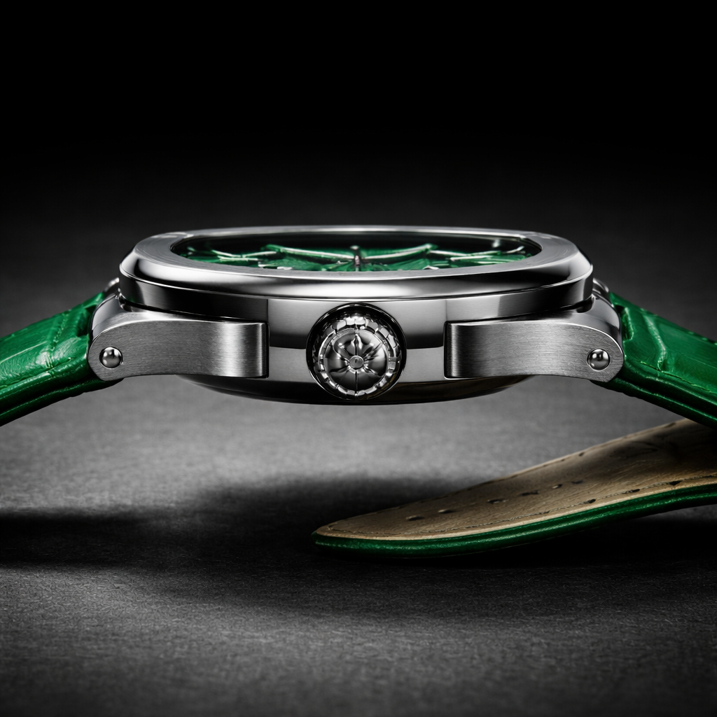 Patek Philippe Emerald Prestige Green Leather Watch