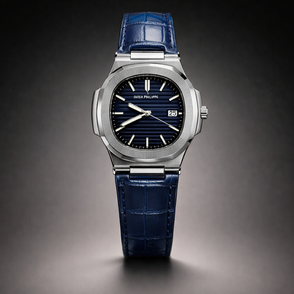 Patek Philippe Royal Navy Blue Leather Watch