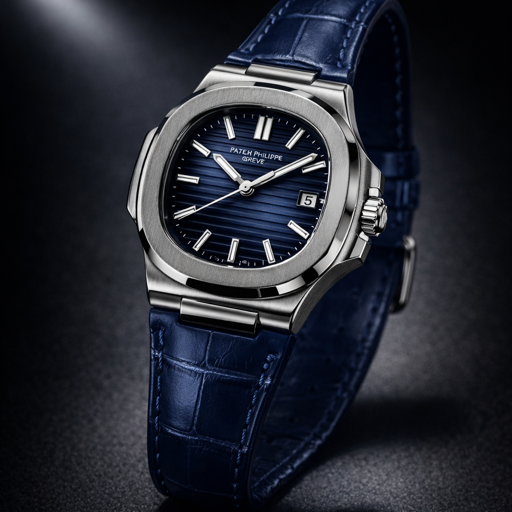 Patek Philippe Royal Navy Blue Leather Watch