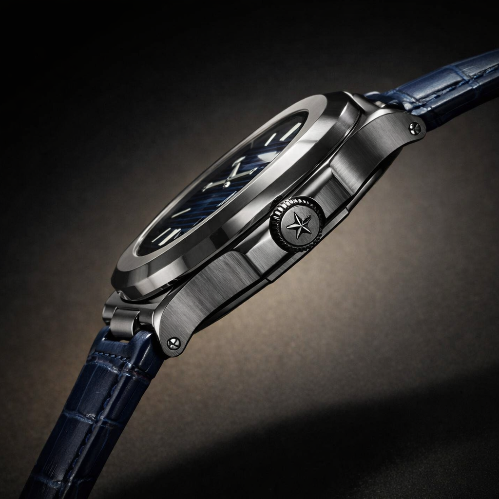 Patek Philippe Royal Navy Blue Leather Watch