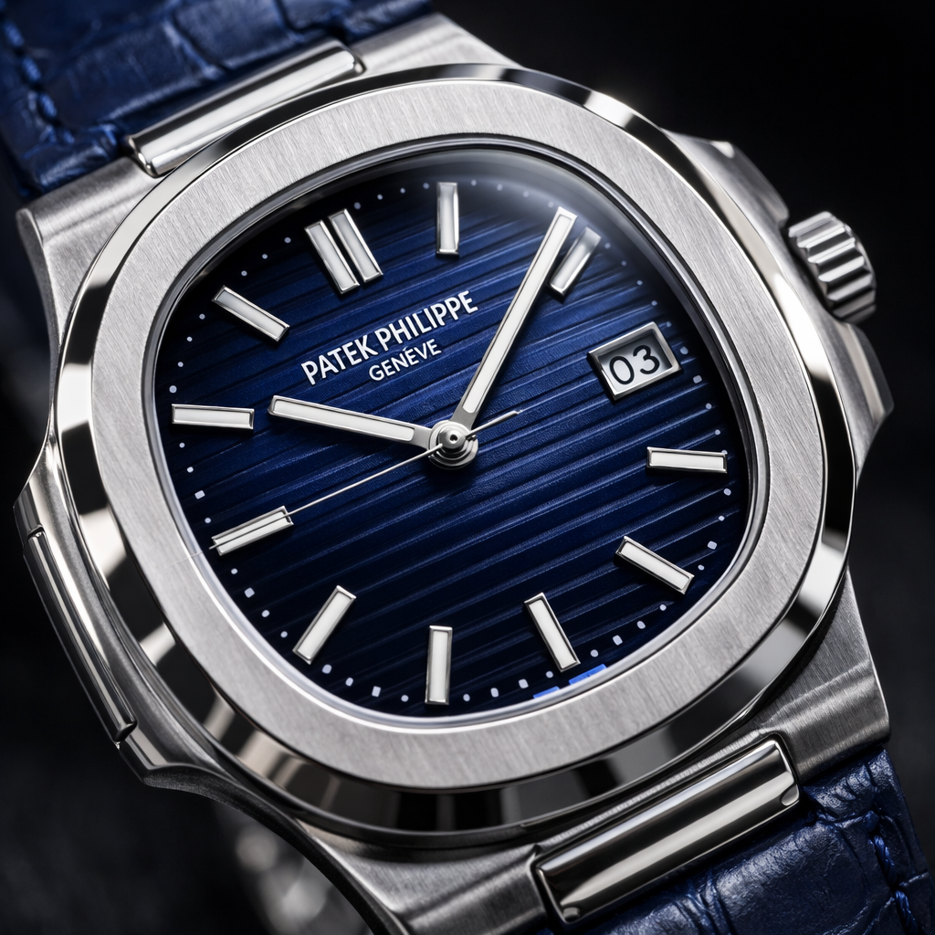 Patek Philippe Royal Navy Blue Leather Watch