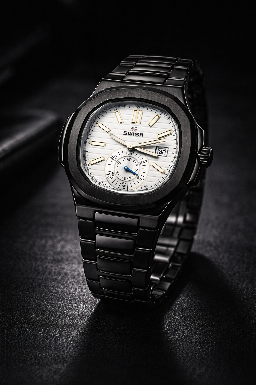 SWISH Luxury Stainless Steel Smart Watch for Men – Black Edition