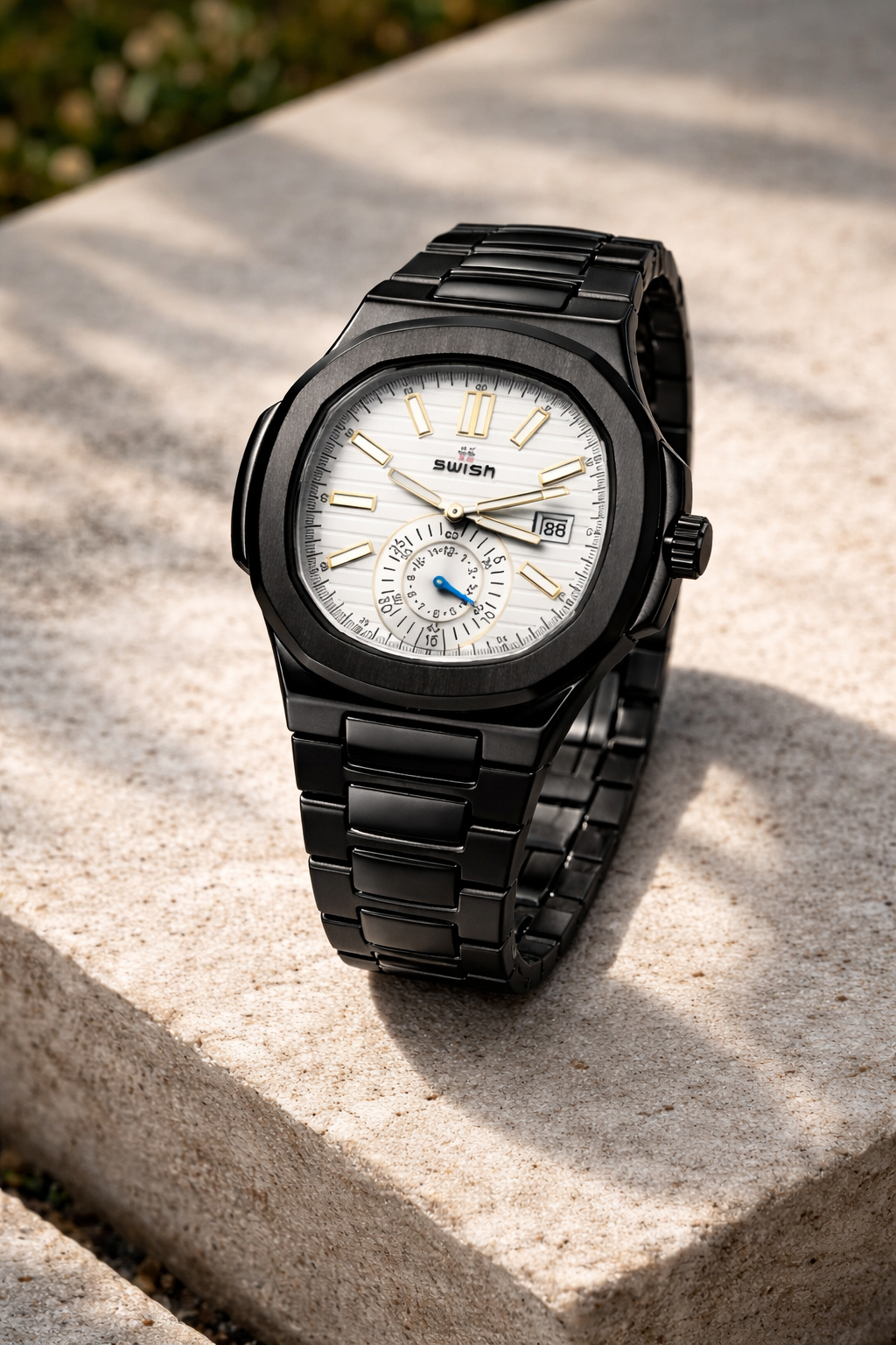 SWISH Luxury Stainless Steel Smart Watch for Men – Black Edition