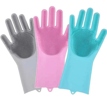 Silicone Scrubbing Gloves – Multi-Purpose Cleaning & Washing Gloves