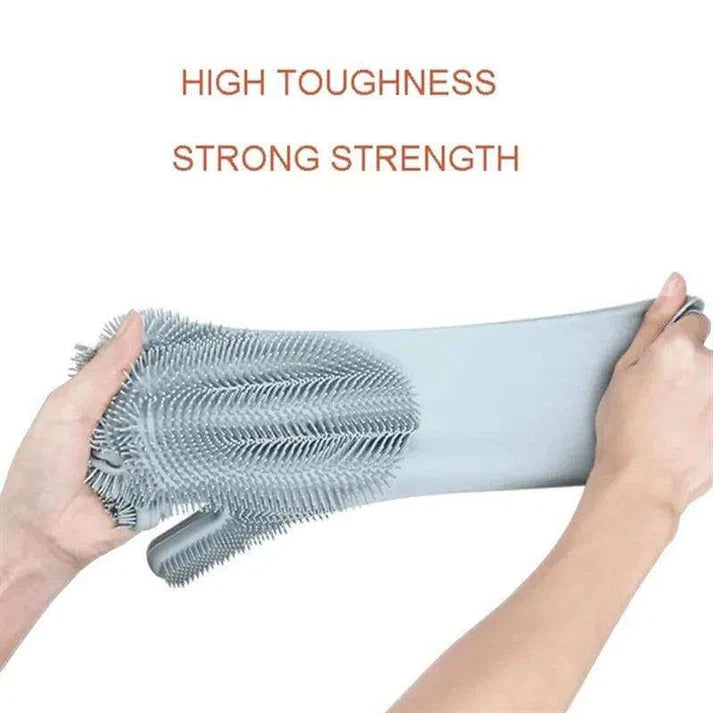 Silicone Scrubbing Gloves – Multi-Purpose Cleaning & Washing Gloves
