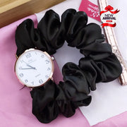 Korean-Style Scrunchie Wrist Watch ||Girls Fancy Watch