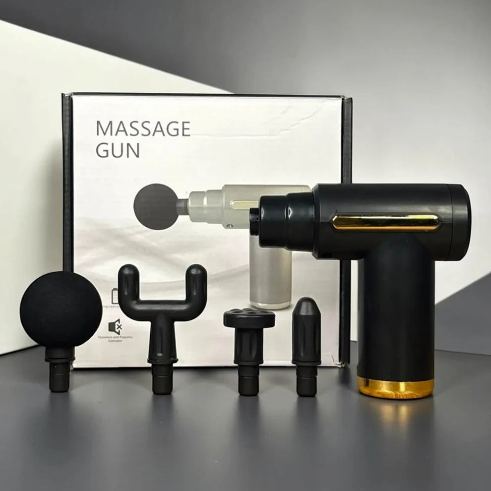 Professional Massage Gun | 6 Speed Levels | 4 Interchangeable Heads | Deep Tissue Relief