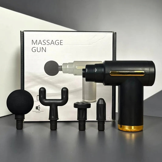 Professional Massage Gun | 6 Speed Levels | 4 Interchangeable Heads | Deep Tissue Relief