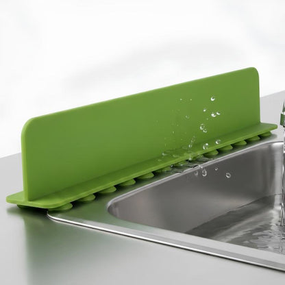 Large Size Silicone Sink Splash Guard Set | Non-Slip Water Barrier with Strong Suction Cups for Kitchen & Bathroom Use