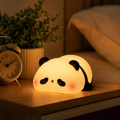Cute Panda LED Night Light - Soft Glow, Color Changing, Dimmable Bedside Lamp