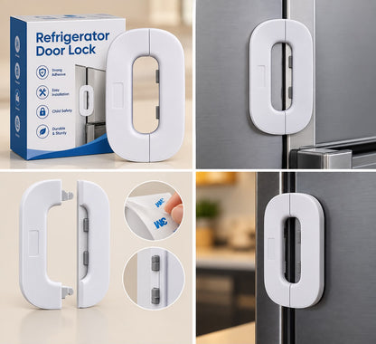 Refrigerator Door Lock for Kids Safety – Strong Adhesive Fridge Safety Lock