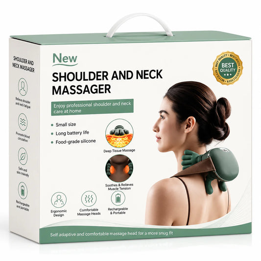 Smart Neck & Shoulder Rechargeable Massager – Relax Anytime, Anywhere