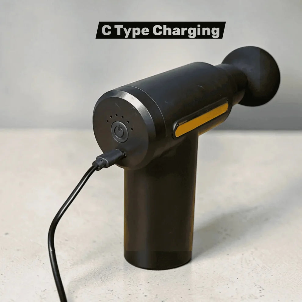 Professional Massage Gun | 6 Speed Levels | 4 Interchangeable Heads | Deep Tissue Relief