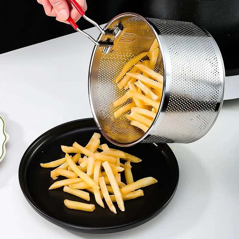 Stainless Steel Steamer And Frying Basket.