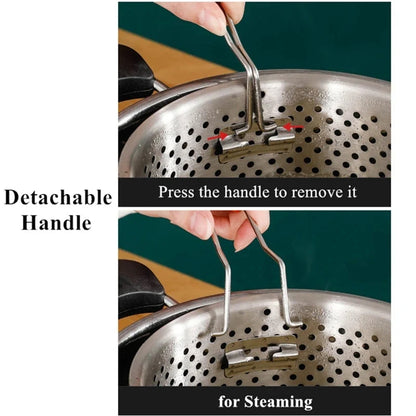Stainless Steel Steamer And Frying Basket.